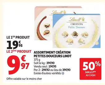 Auchan LINDT Assortiment création petites douceurs offre