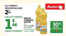 Auchan AUCHAN Huile de tournesol offre