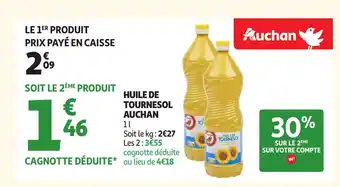 Auchan AUCHAN Huile de tournesol offre
