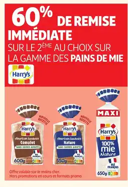Auchan HARRYS Sur la gamme des pains de mie offre