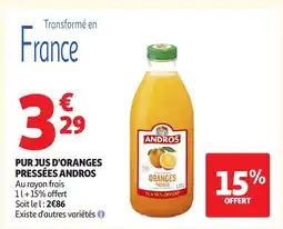 Auchan ANDROS Pur jus d'oranges pressées offre