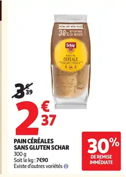 Auchan SCHAR Pain céréales sans gluten offre