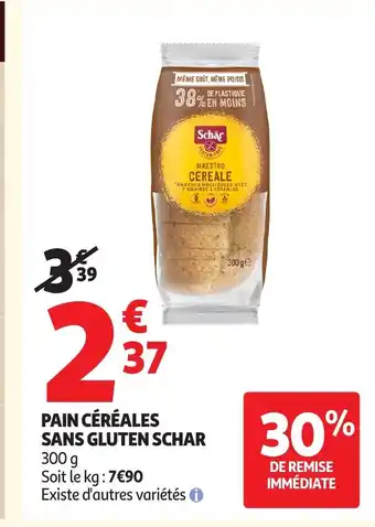 Auchan SCHAR Pain céréales sans gluten offre