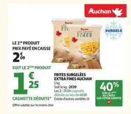 Auchan AUCHAN Frites surgelées extra fines offre