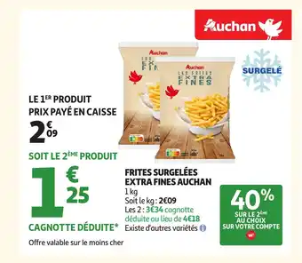 Auchan AUCHAN Frites surgelées extra fines offre