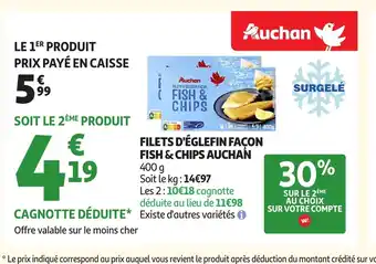 Auchan AUCHAN Filets d'éclefin façon fish & chips offre