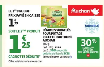 Auchan AUCHAN Légumes surgelés pour potage recette d'automne offre