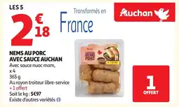 Auchan AUCHAN Nems au porc avec sauce offre