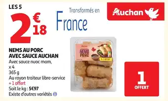 Auchan AUCHAN Nems au porc avec sauce offre