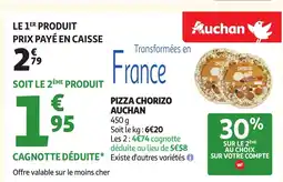 Auchan AUCHAN Pizza chorizo offre