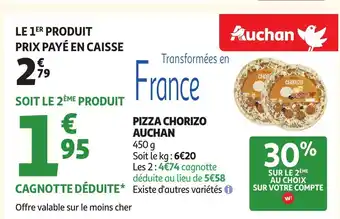 Auchan AUCHAN Pizza chorizo offre