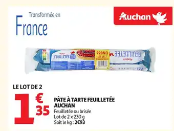 Auchan AUCHAN Pâte à tarte feuilletée offre