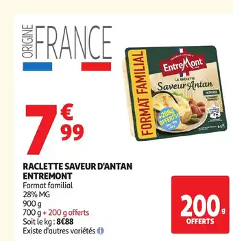 Auchan ENTREMONT Raclette saveur d'antan offre