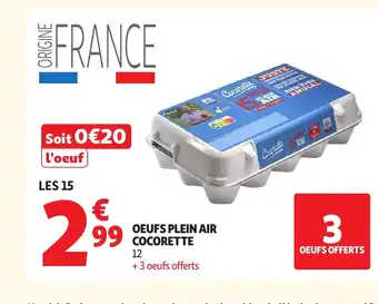 Auchan COCORETTE Oeufs plein air offre