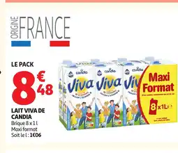 Auchan Lait viva de candia offre