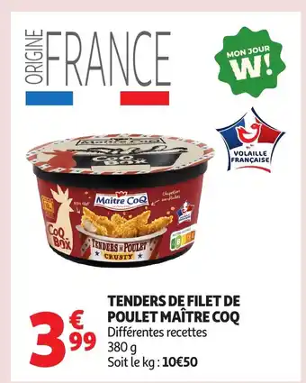 Auchan MAÎTRE COQ Tenders de filet de poulet offre