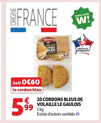 Auchan LE GAULOIS 10 cordons bleus de volaille offre