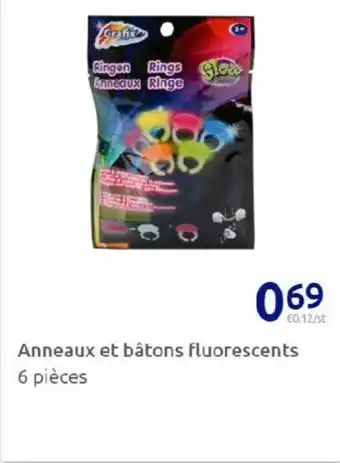 Anneaux et bâtons fluorescents