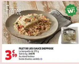 Auchan Filet de lieu sauce dieppoise offre