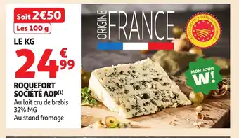 Auchan Roquefort société aop offre