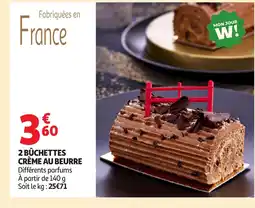 Auchan 2 bûchettes crème au beurre offre