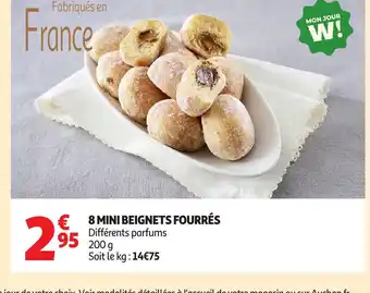 Auchan 8 mini beignets fourrés offre