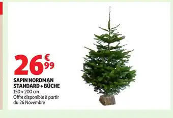 Auchan Sapin nordman standard + bûche offre