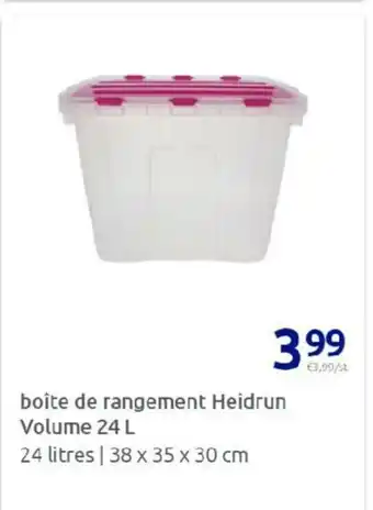 Action Boîte de rangement heidrun volunme 24 L offre