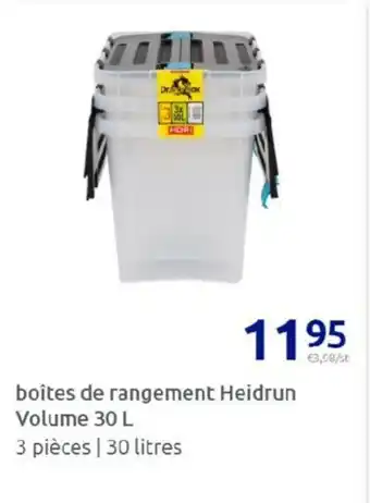 Action Boîtes de rangement heidrun volume 30 L offre