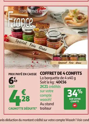 Auchan Coffret de 4 confits offre