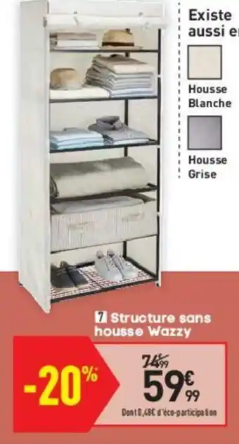 Conforama Structure sans housse wazzy offre