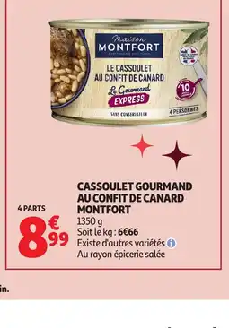 Auchan MONTFORT Cassoulet gourmand au confit de canard offre