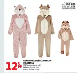 Auchan INEXTENSO Combinaison bébé ou enfant offre