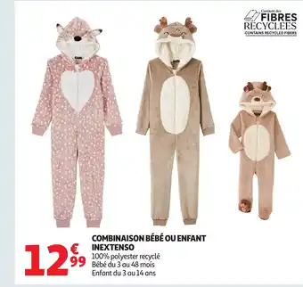 Auchan INEXTENSO Combinaison bébé ou enfant offre