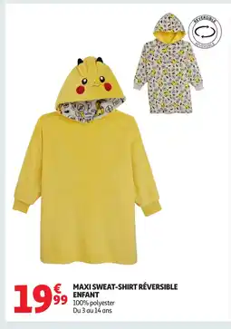 Auchan Maxi sweat-shirt reversible enfant offre