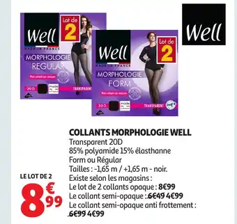 Auchan WELL Collants morphologie offre