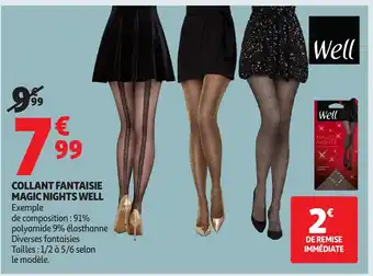 Auchan WELL Collant fantaisie magic nights offre