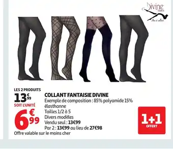 Auchan Collant fantaisie divine offre