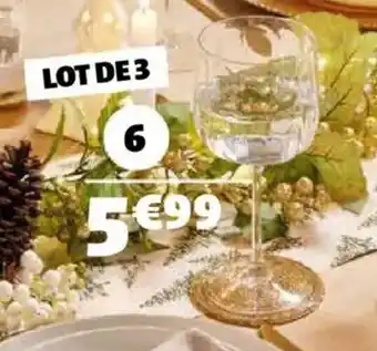 Gifi 3 verres à vin offre