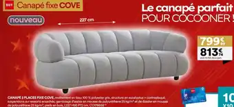 Canapé 3 places fixe cove