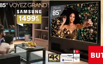 BUT Smart tv led 85" samsung tu85u8005fuxxc offre