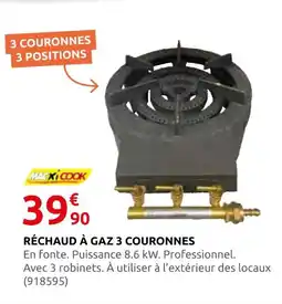 Rural Master Maxi cook réchaud à gaz 3 couronnes offre