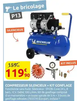 Rural Master Michelin compresseur silencieux + kit gonflage offre