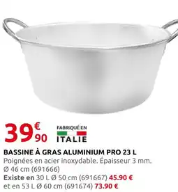 Rural Master Bassine à gras aluminium pro offre