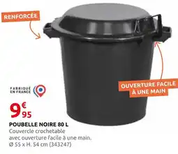 Rural Master Poubelle noire 80 l offre