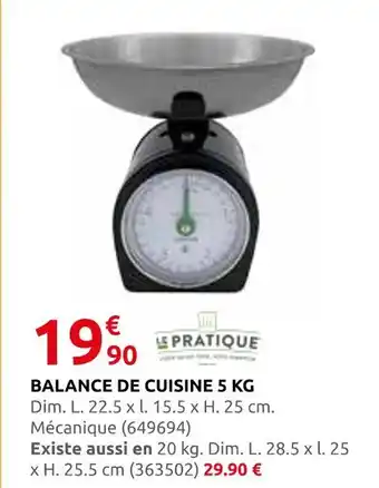 Rural Master Le pratique balance de cuisine 5 kg offre
