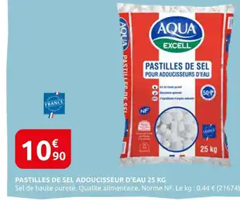 Rural Master Aqua excell pastilles de sel adoucisseur d’eau offre