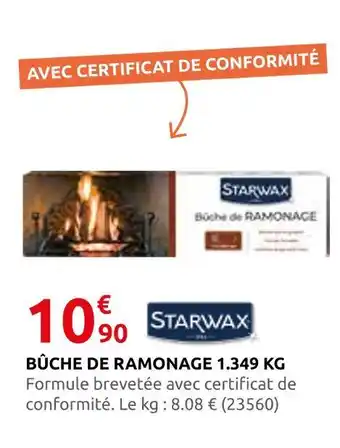Rural Master Starwax bûche de ramonage offre