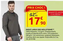 Rural Master Sweat largo gris molletonné offre