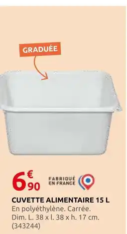 Rural Master Cuvette alimentaire 15 l offre